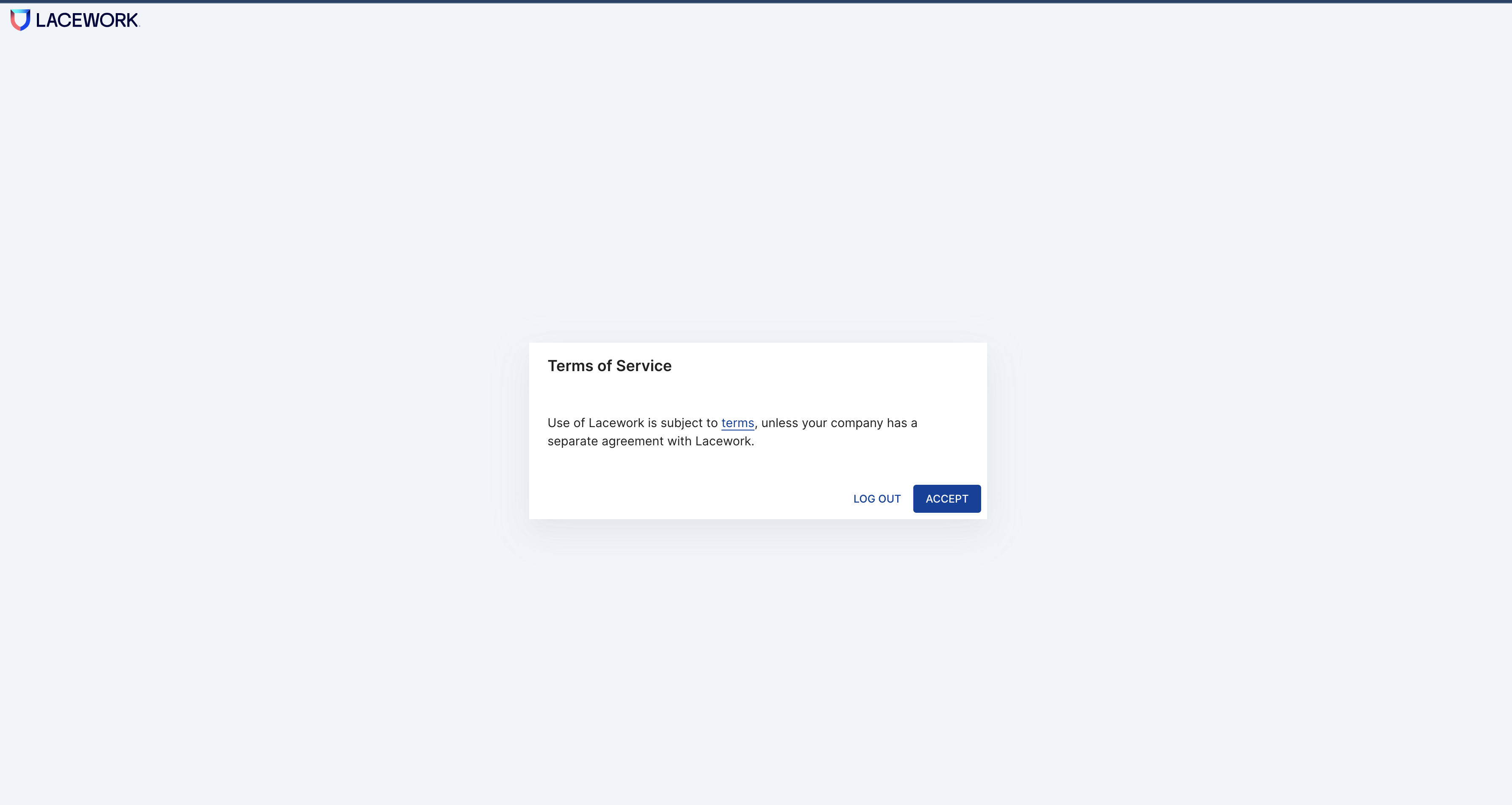 Lacework IaC ToS Page