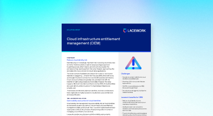 Cloud infrastructure entitlement management (CIEM)