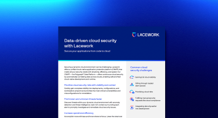 Data-driven cloud security with Lacework