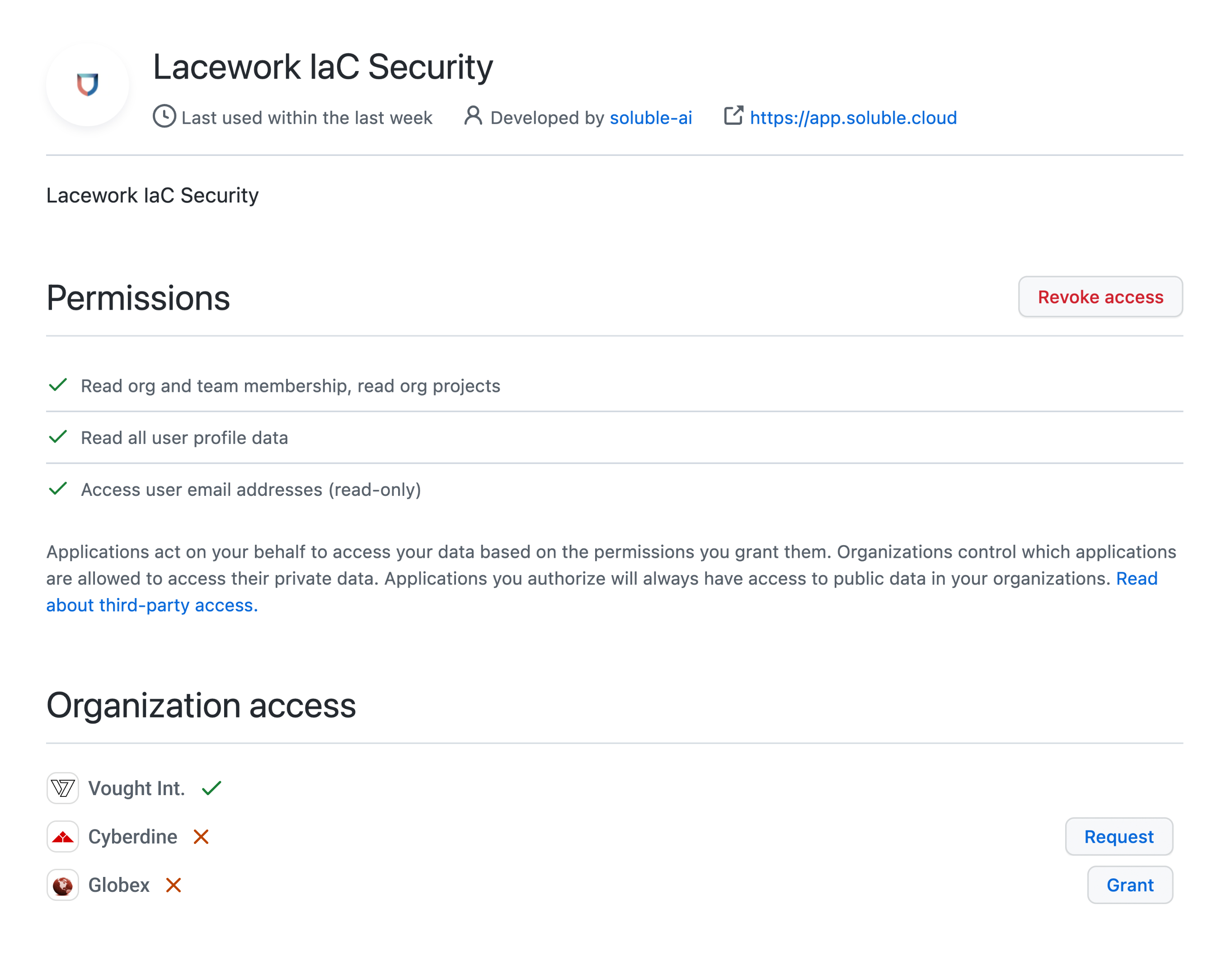 Grant OAuth permissions