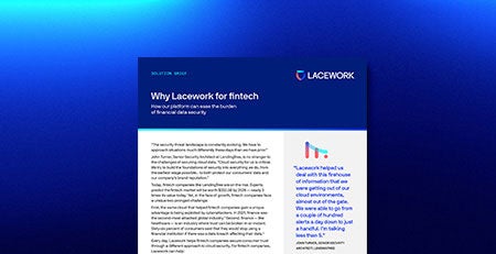Why Lacework for FinTech